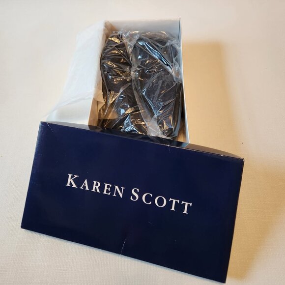 Karen Scott Riley Navy Blue Stretch Slip on Heels Size 9.5 NEW IN BOX NEVER WORN - Picture 11 of 12